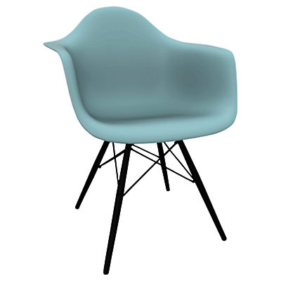 Vitra Eames DAW 43cm Armchair Ice Grey / Black Maple